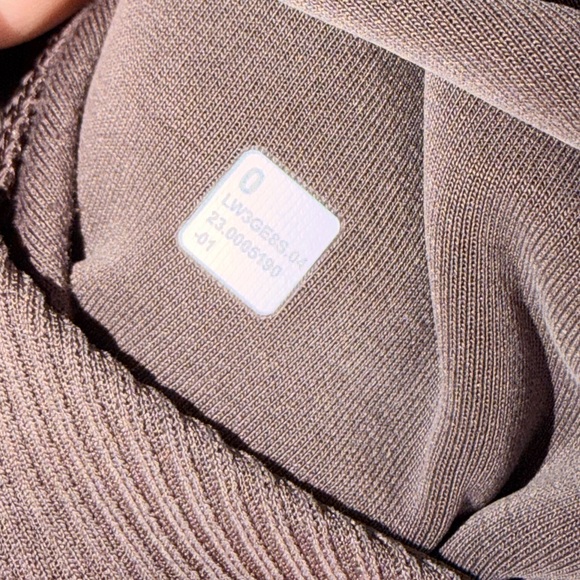 77. Lululemon Brushed Softstreme Ribbed Half Zip in Espresso - Picture 2 of 6